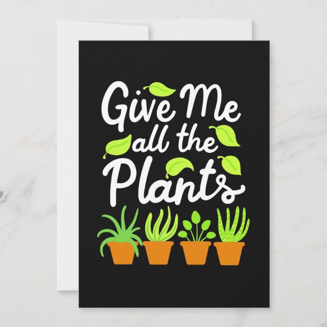 Give Gardener All The Plants Invitation (Front)