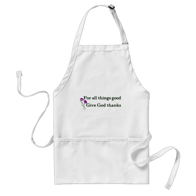 Give god thanks Christian sayings Standard Apron (Front)