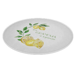 Give Grandma a Squeeze Yellow Lemon Cutting Board