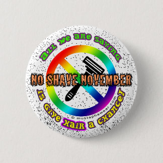 "Give hair a chance!" 6 Cm Round Badge