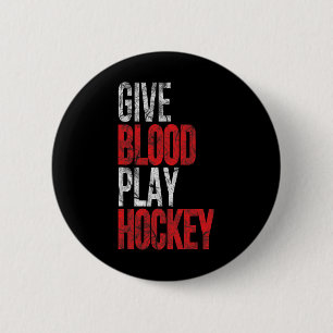 Give Heart And Play Ice Hockey - Player Inspired D 6 Cm Round Badge