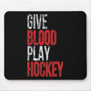 Give Heart And Play Ice Hockey - Player Inspired D Mouse Pad