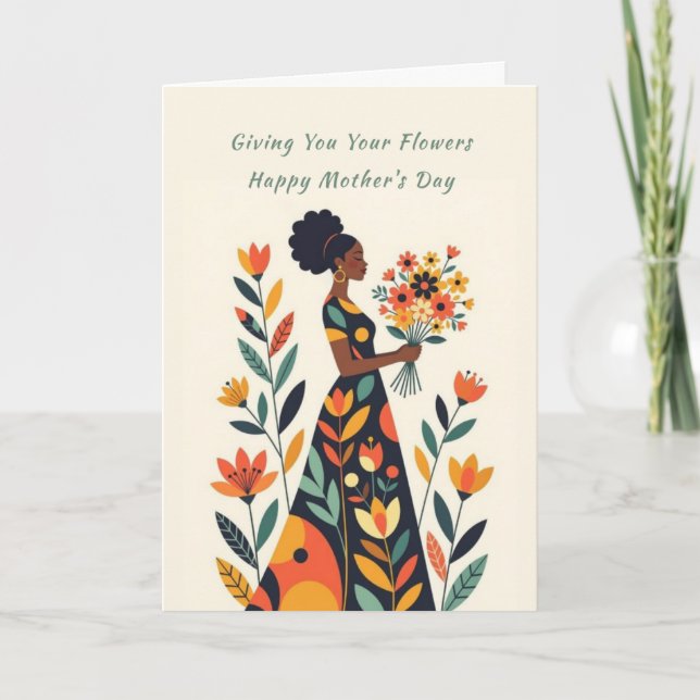 Give Her Flowers Mother's Day Card (Front)