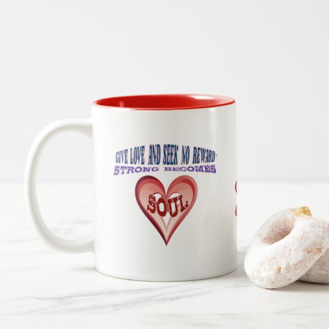 Give Love Two-Tone Coffee Mug (With Donut)