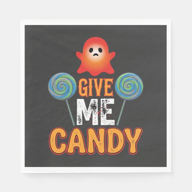 Give Me Candy Halloween Ghost_1 Napkin (Front)