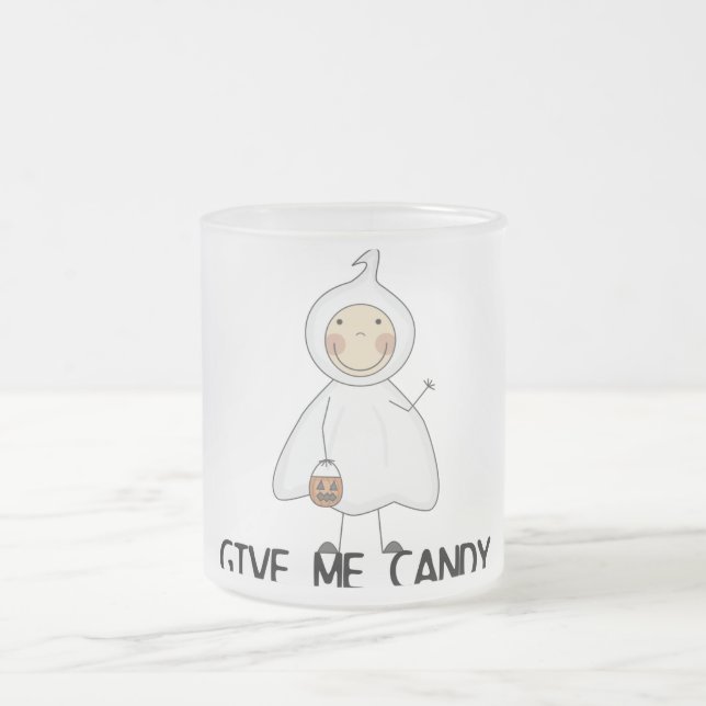 Give Me Candy Tshirts and Gifts Frosted Glass Coffee Mug (Center)