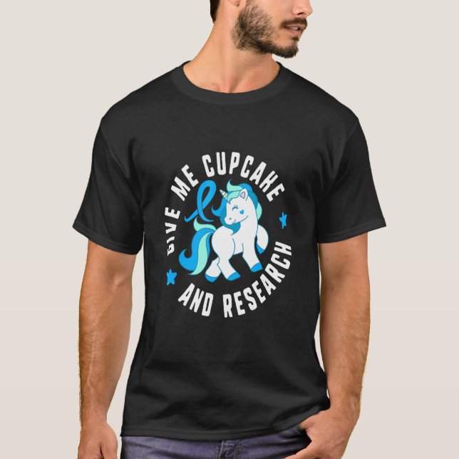 Give Me Cupcake And Research Diabetes T1 Awareness T-Shirt (Front)