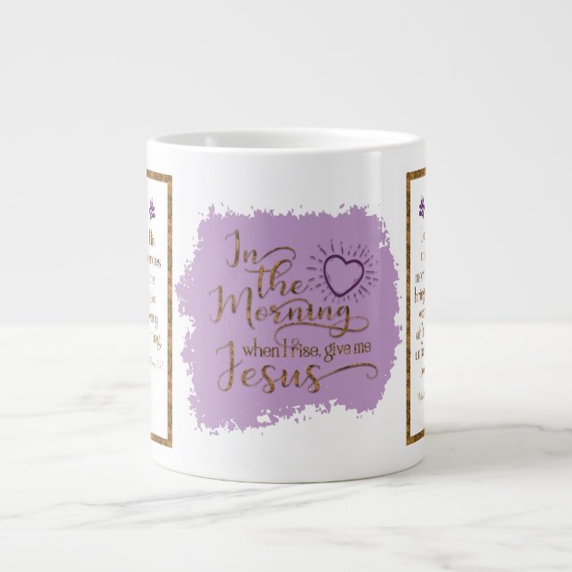 "Give Me Jesus" Jumbo Mug (Purple/Gold) (Front)