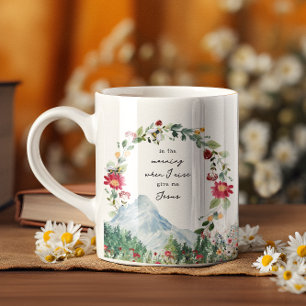 Give Me Jesus Mountain Wildflower Monogram Coffee Mug