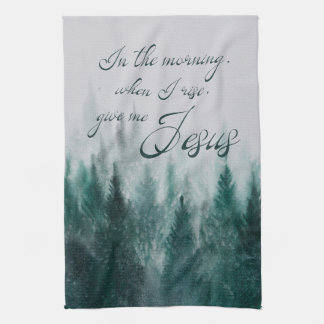 Give Me Jesus Pine Tree Tea Towel
