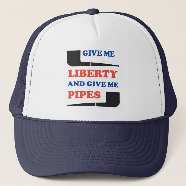 'Give me liberty' pipe smoker's cap (Front)