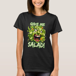 Give Me Salad Lettuce Face Vegetable Vegan T-Shirt