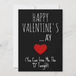 Give me the 'D' tonight Funny Naughty Vday Card<br><div class="desc">You Can Give Me The D Tonight - Funny Valentine's Day. Let her know just how special he is with this Valentine's Day card. Trendy typography and a sweet little heart on the front. 1 - You can easily change or delete the external and internal text and modify it as...</div>