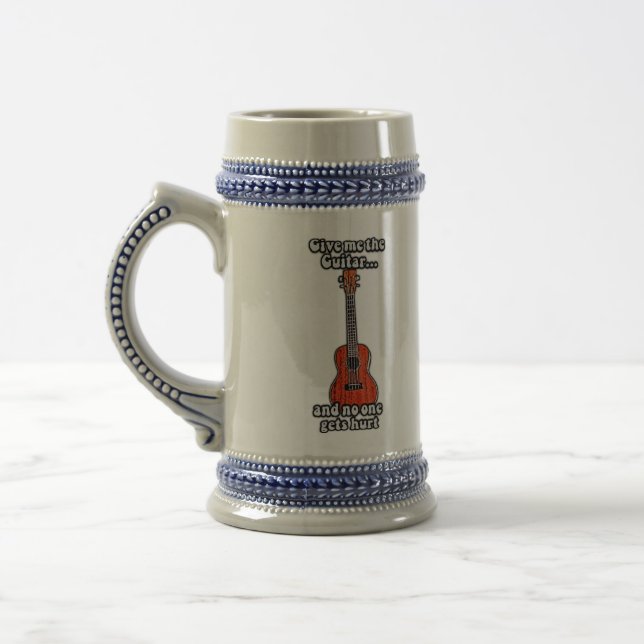 Give me the guitar and no one gets hurt. colourful beer stein (Left)
