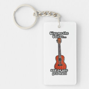 Give me the guitar and no one gets hurt. colourful key ring