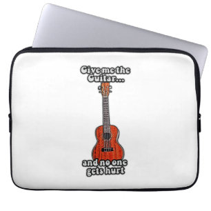 Give me the guitar and no one gets hurt. colourful laptop sleeve