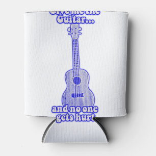 Give me the guitar and no one gets hurt.retro blue can cooler