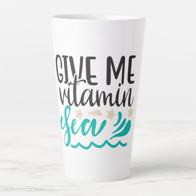 Give Me Vitamin Sea Latte Mug (Front)
