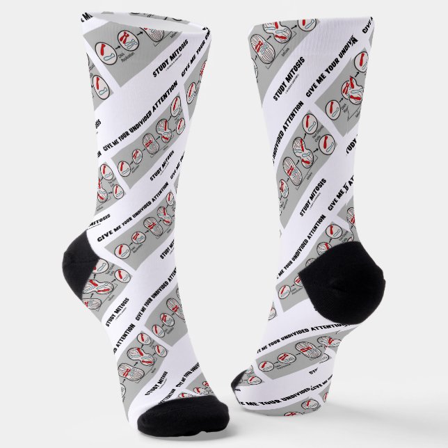 Give Me Your Undivided Attention Study Mitosis Socks (Angled)