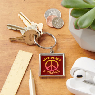 'Give Peace a Chance' Keychain