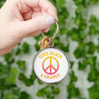 'Give Peace a Chance' Keychain