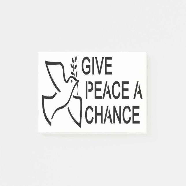 GIVE PEACE A CHANCE POST-IT NOTES (Front)