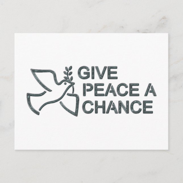 Give Peace A Chance Postcard (Front)