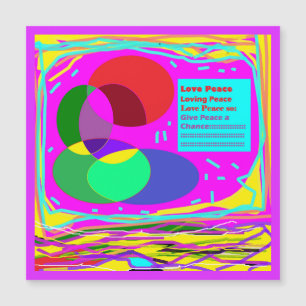 Give peace a chance red and rainbow colours p