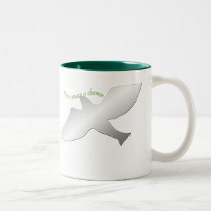 Give Peace A Chance Two-Tone Coffee Mug