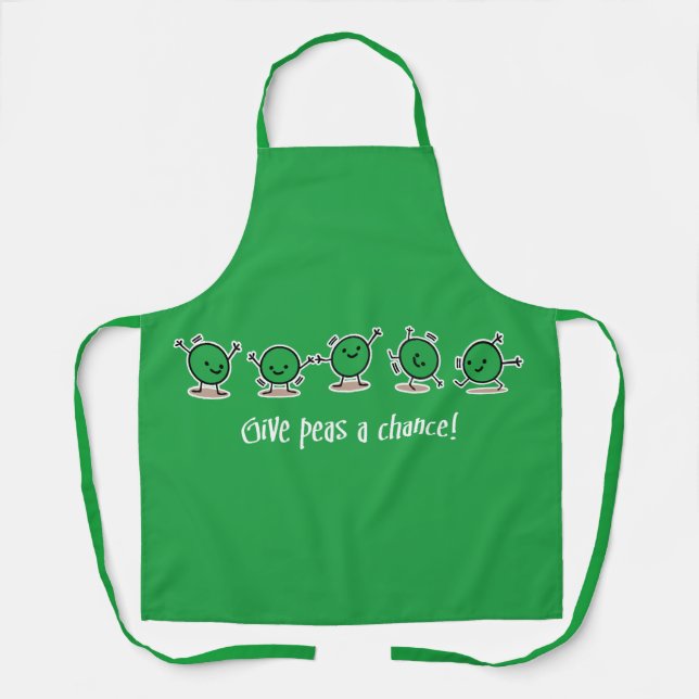 Give peas a chance apron (Front)