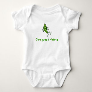 Give peas a chance baby bodysuit