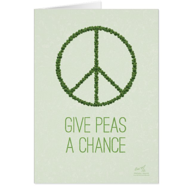 Give Peas A Chance Card (Front)