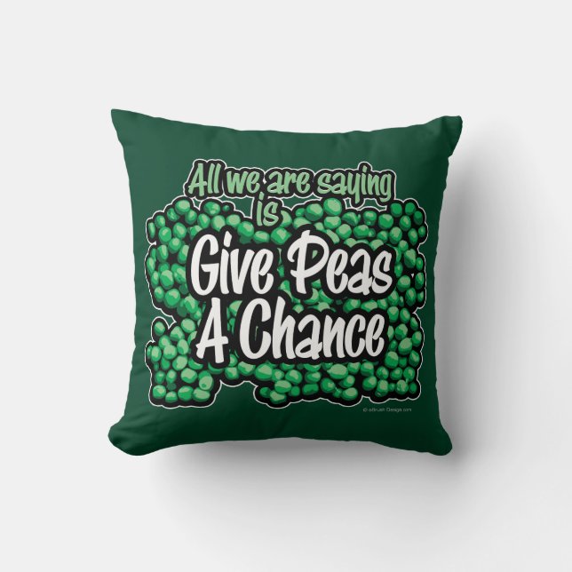 Give Peas A Chance Cushion (Front)