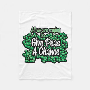 Give Peas A Chance Fleece Blanket