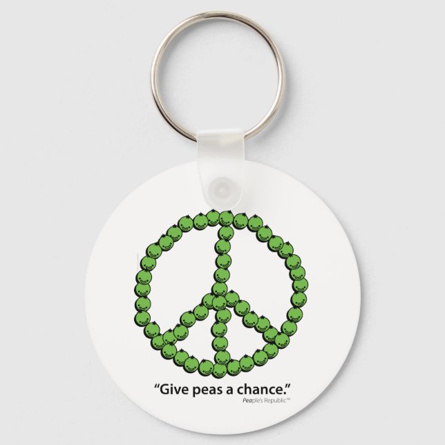 Give Peas A Chance Key Ring (Front)