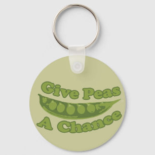 Give peas a chance key ring