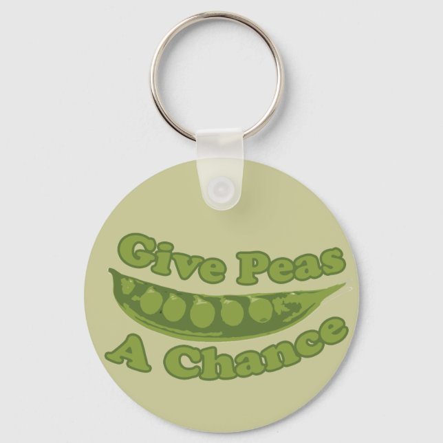 Give peas a chance key ring (Front)