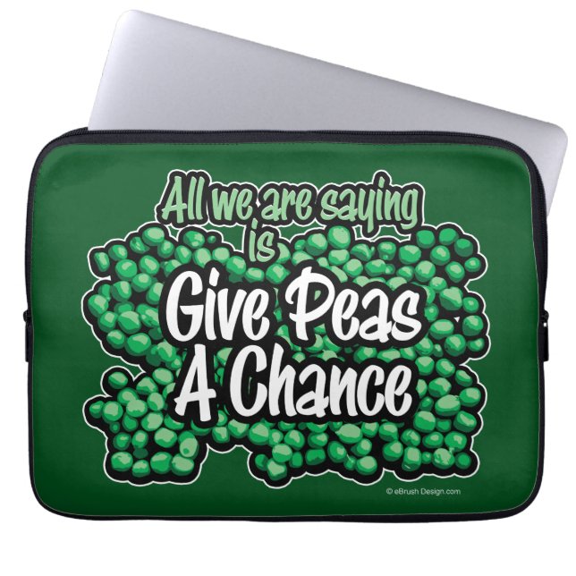 Give Peas A Chance Laptop Sleeve (Front)