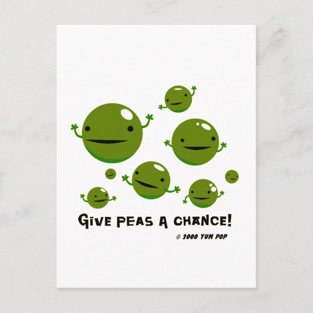Give Peas a Chance Postcard (Front)