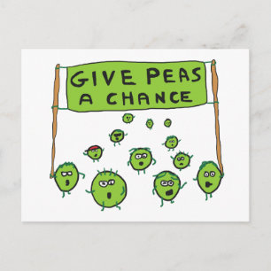 Give Peas A Chance Postcard