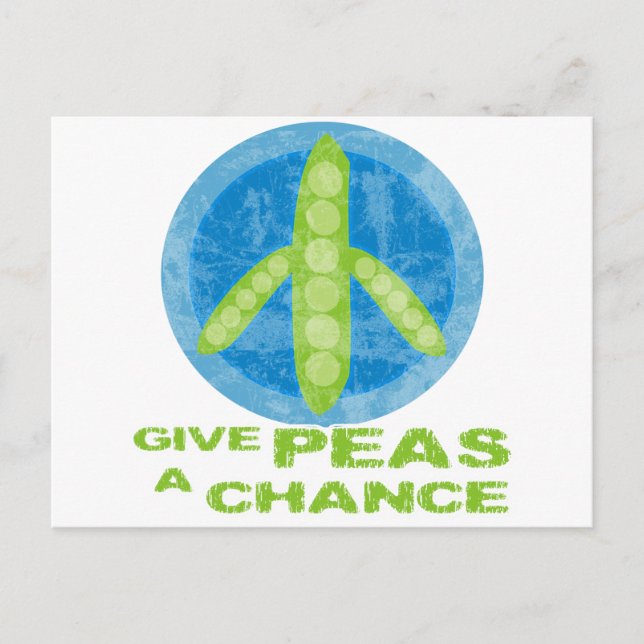 Give Peas a Chance Postcard (Front)
