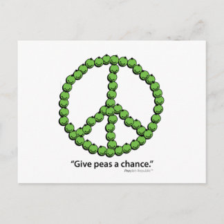 Give Peas A Chance Postcard