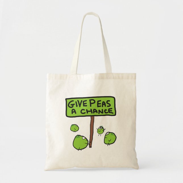 Give Peas A Chance Tote Bag (Front)