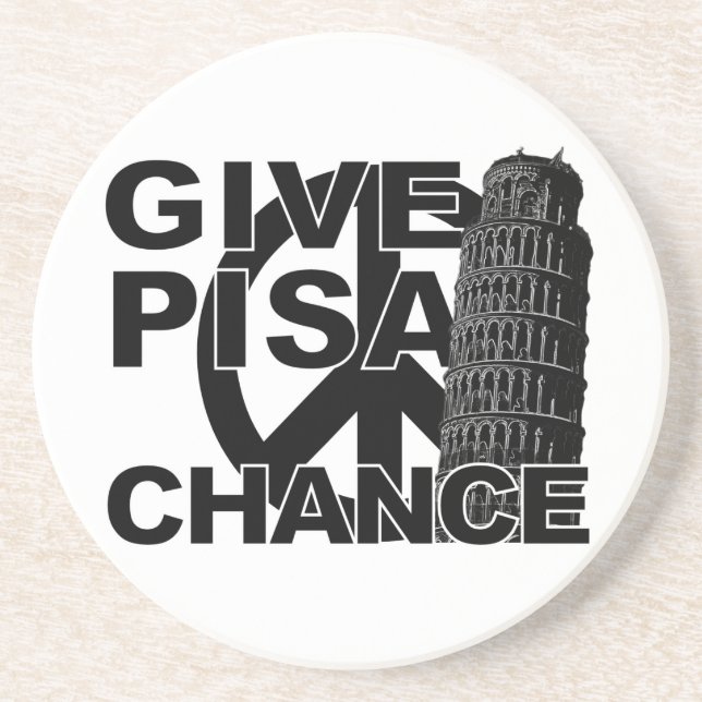 Give Pisa Chance coaster (Front)