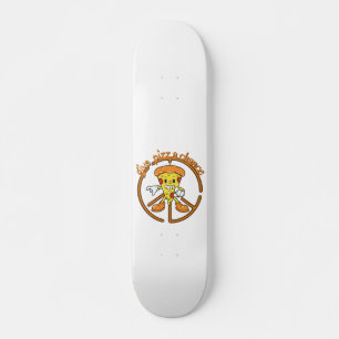 GIVE PIZZA A CHANCE funny pizza pun gift idea      Skateboard