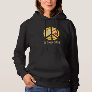 Give Pizza Chance Pizza Pun With Peace Sign Hipp Hoodie