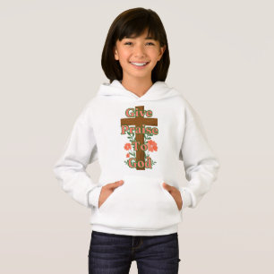 Give Praise To God Wooden Cross Girl's