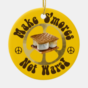 Give S'mores Peace a Chance Ceramic Tree Decoration