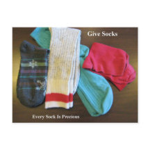 Give Socks Postcard