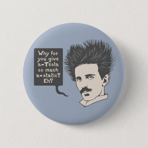 Give Tesla Static 6 Cm Round Badge